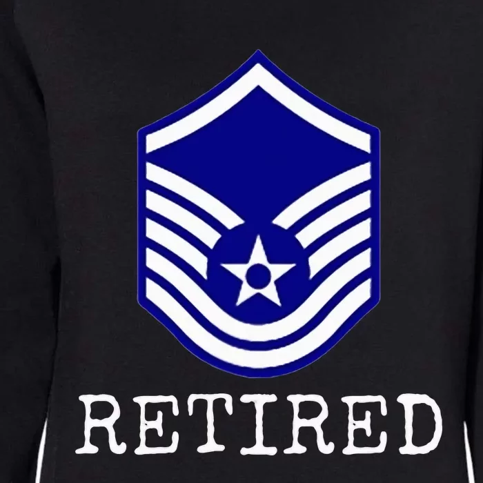 Air F.O.R.C.E Retired E7 Master Sergeant Womens California Wash Sweatshirt