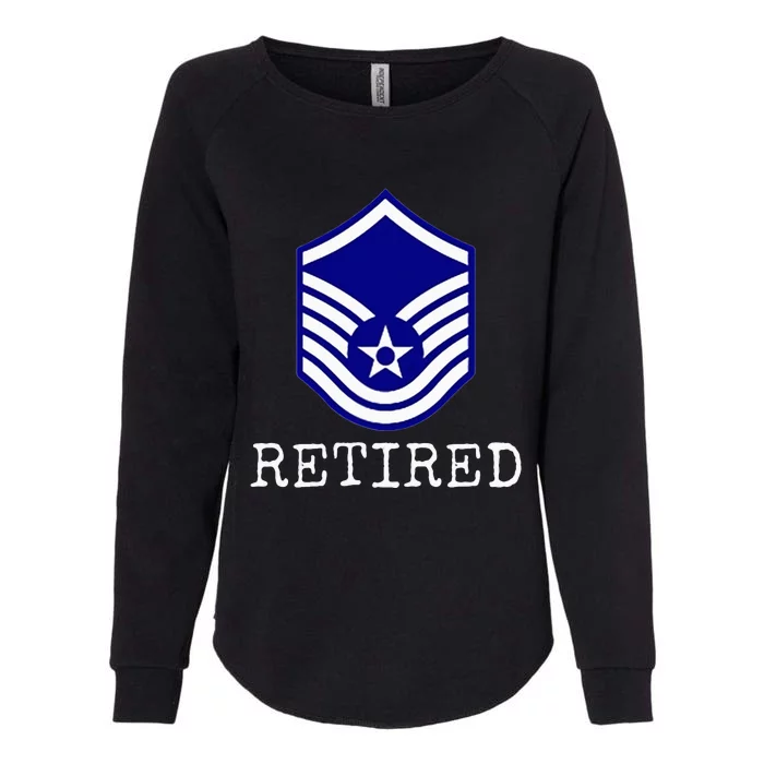 Air F.O.R.C.E Retired E7 Master Sergeant Womens California Wash Sweatshirt