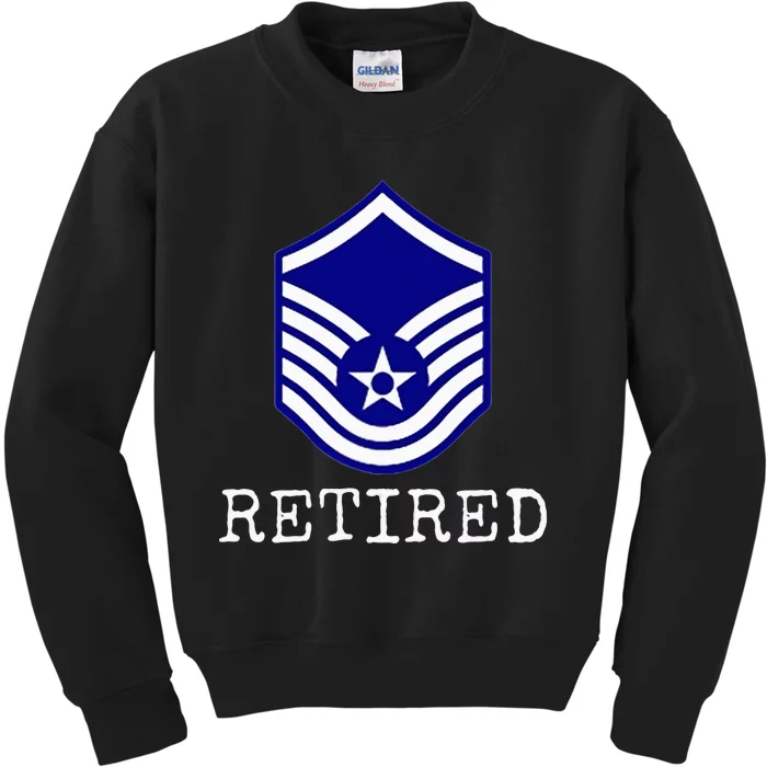 Air F.O.R.C.E Retired E7 Master Sergeant Kids Sweatshirt