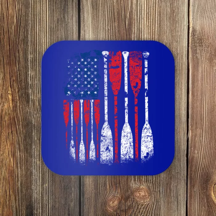 American Flag Rowing Oar Cute Us Row Crew 4th Of July Gift Coaster