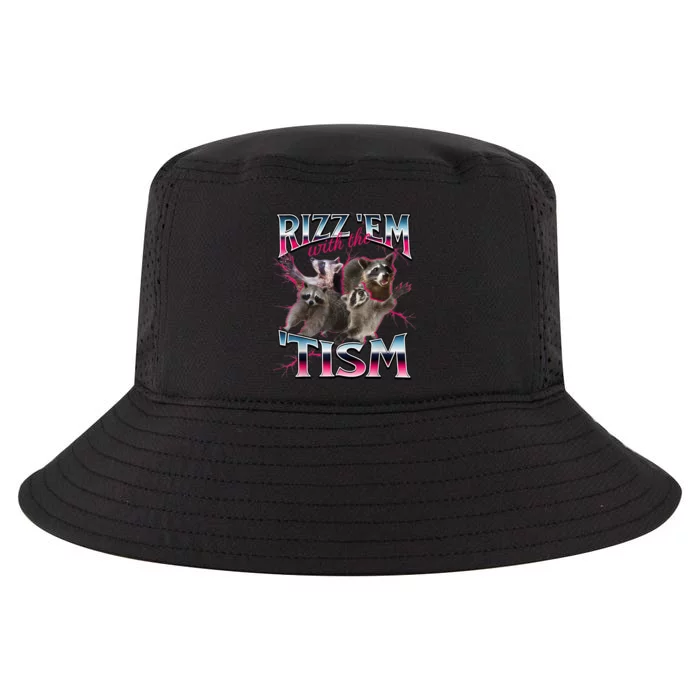 Autism Funny Rizz Em With The Tism Meme Autistic Racoon Cool Comfort Performance Bucket Hat