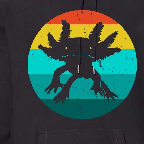 Axolotl Funny Retro Premium Hoodie