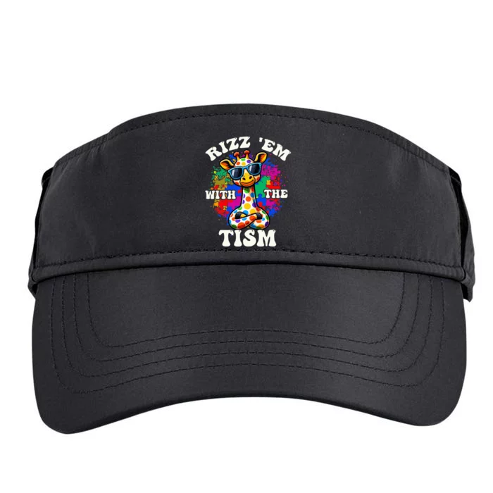 Autism Funny Rizz Em With The Tism Meme Autistic Giraffe Adult Drive Performance Visor