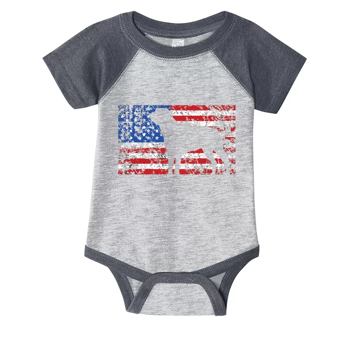 American Flag Rottweiler Dog 4th Of July USA Gift Infant Baby Jersey Bodysuit