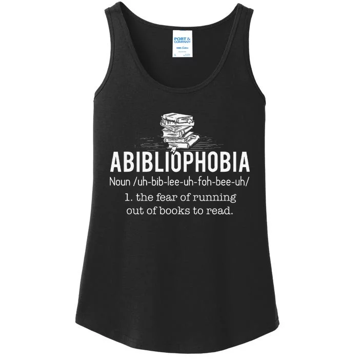 Abibliophobia Funny Reading Bookworm Reader Gift Ladies Essential Tank