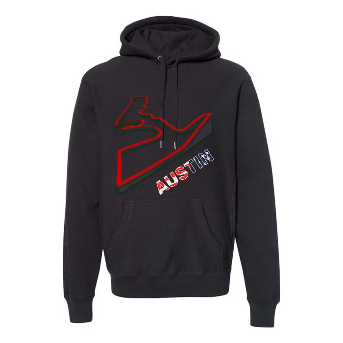 Austin Formula Racing Track Circuit Map For Fans Premium Hoodie