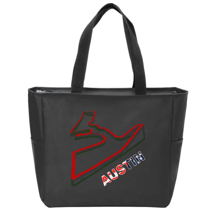 Austin Formula Racing Track Circuit Map For Fans Zip Tote Bag