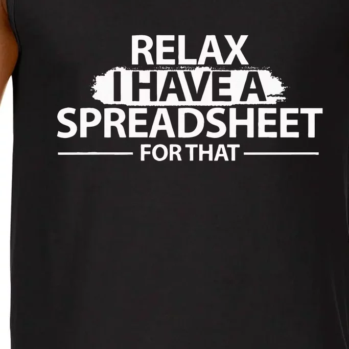 Accountant Funny Relax Spreadsheet Accounting Gift Comfort Colors® Tank Top