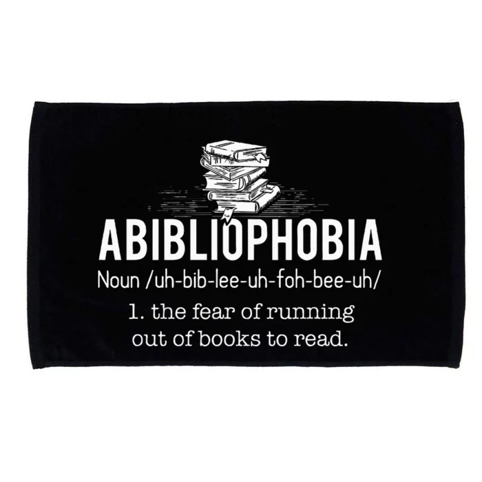 Abibliophobia Funny Reading Bookworm Reader Gift Microfiber Hand Towel