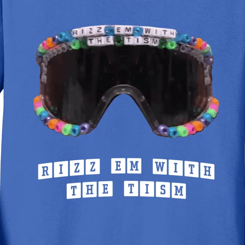 Autism Funny Rizz Em With The Tism Autistic Meme Gift Kids Long Sleeve Shirt