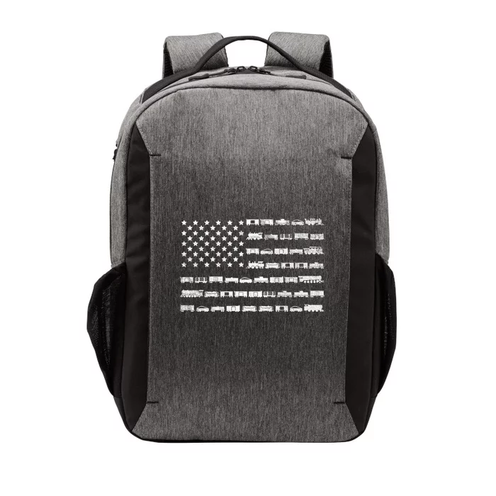 American Flag Railroad Train Conductor Gift Vector Backpack