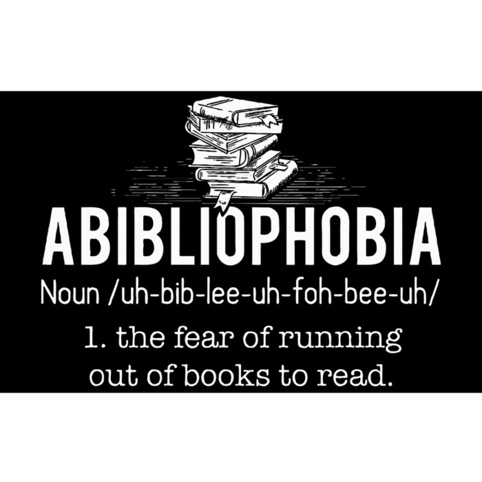 Abibliophobia Funny Reading Bookworm Reader Gift Bumper Sticker