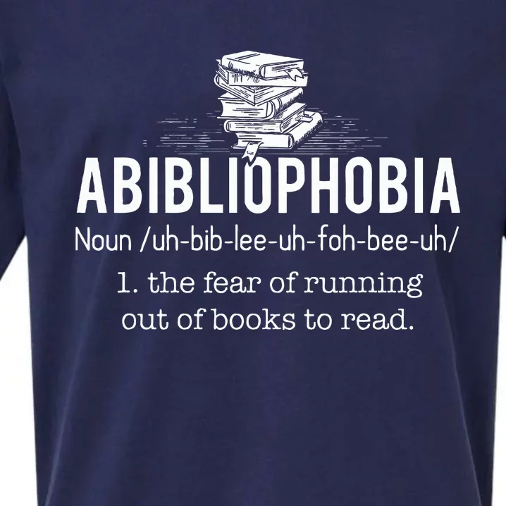 Abibliophobia Funny Reading Bookworm Reader Gift Sueded Cloud Jersey T-Shirt