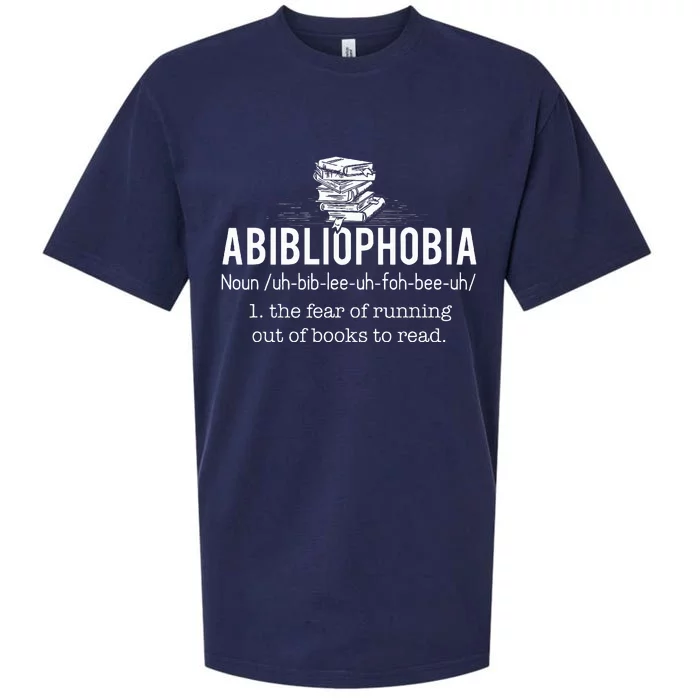 Abibliophobia Funny Reading Bookworm Reader Gift Sueded Cloud Jersey T-Shirt