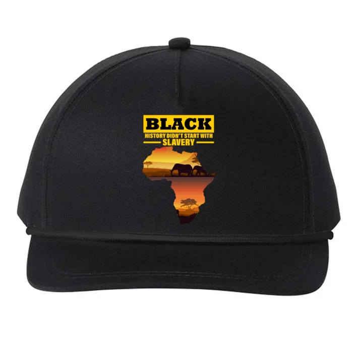 Africa Pride Black History Didn't Start With Slavery Snapback Five-Panel Rope Hat