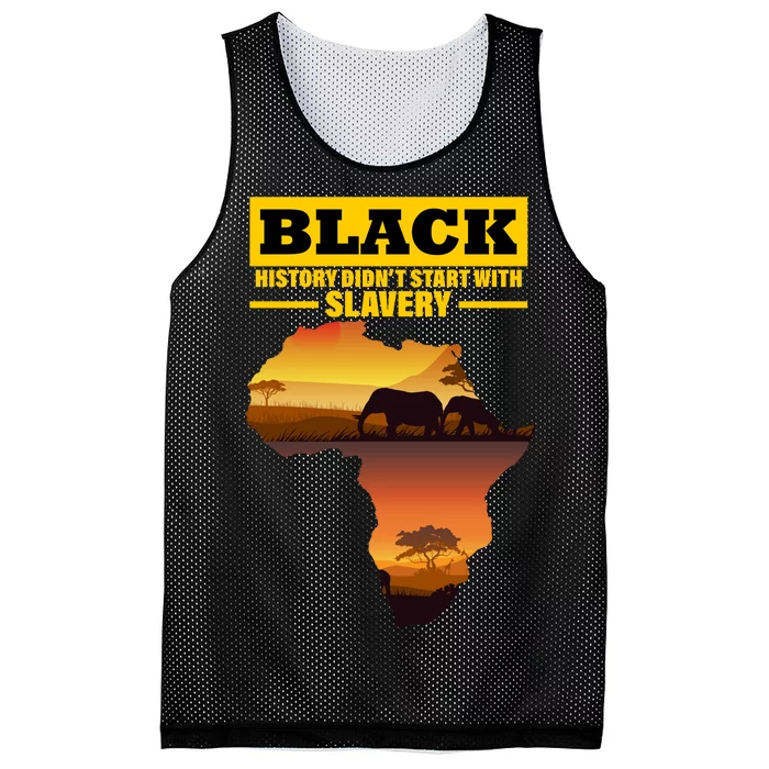 Africa Pride Black History Didn't Start With Slavery Mesh Reversible Basketball Jersey Tank