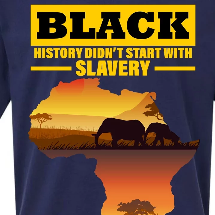 Africa Pride Black History Didn't Start With Slavery Sueded Cloud Jersey T-Shirt