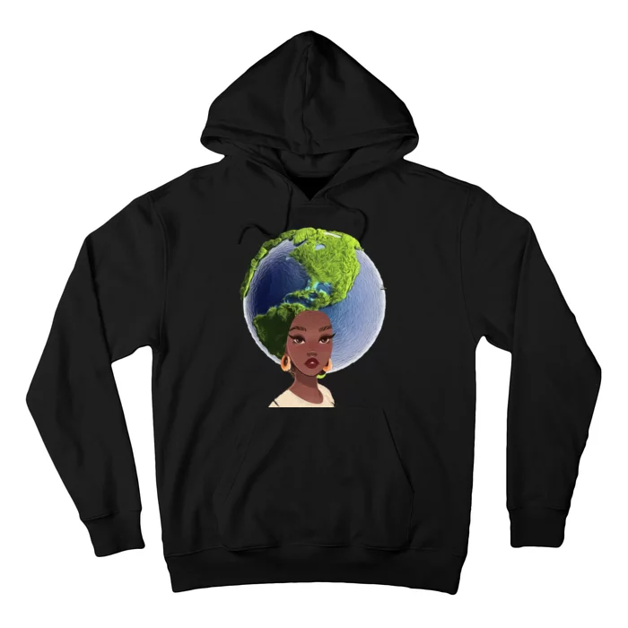 African American Afro World Earth Hoodie