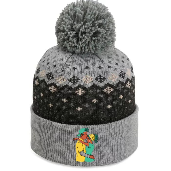 African American Couple The Baniff Cuffed Pom Beanie