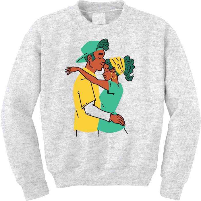 African American Couple Kids Sweatshirt