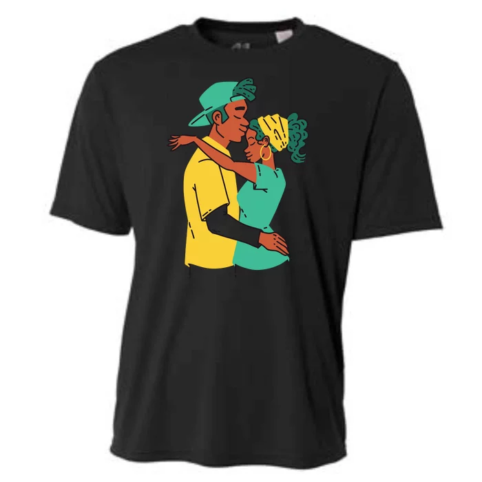 African American Couple Cooling Performance Crew T-Shirt