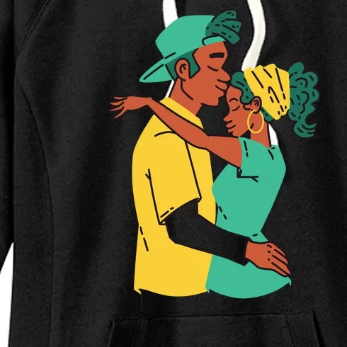 African American Couple Women's Fleece Hoodie