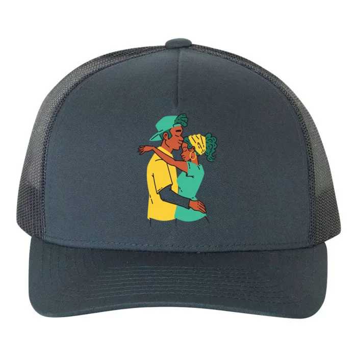 African American Couple Yupoong Adult 5-Panel Trucker Hat