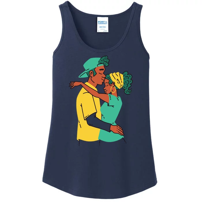 African American Couple Ladies Essential Tank