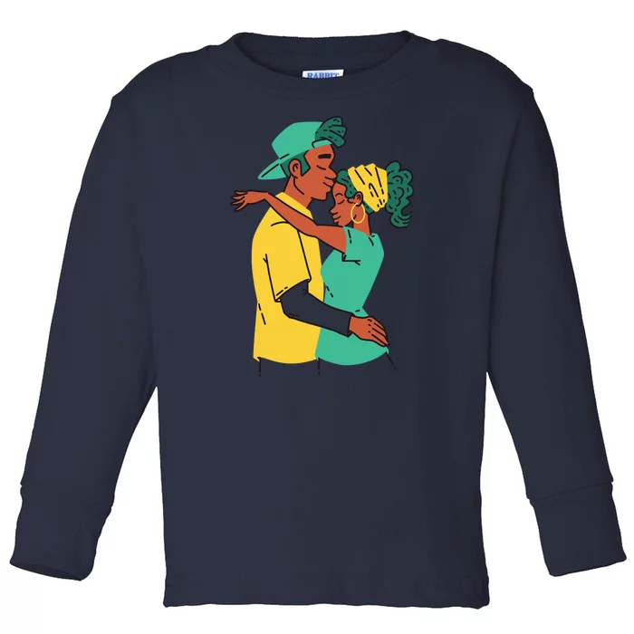 African American Couple Toddler Long Sleeve Shirt