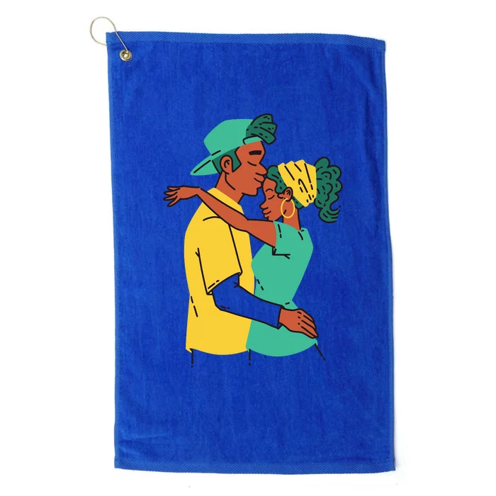 African American Couple Platinum Collection Golf Towel