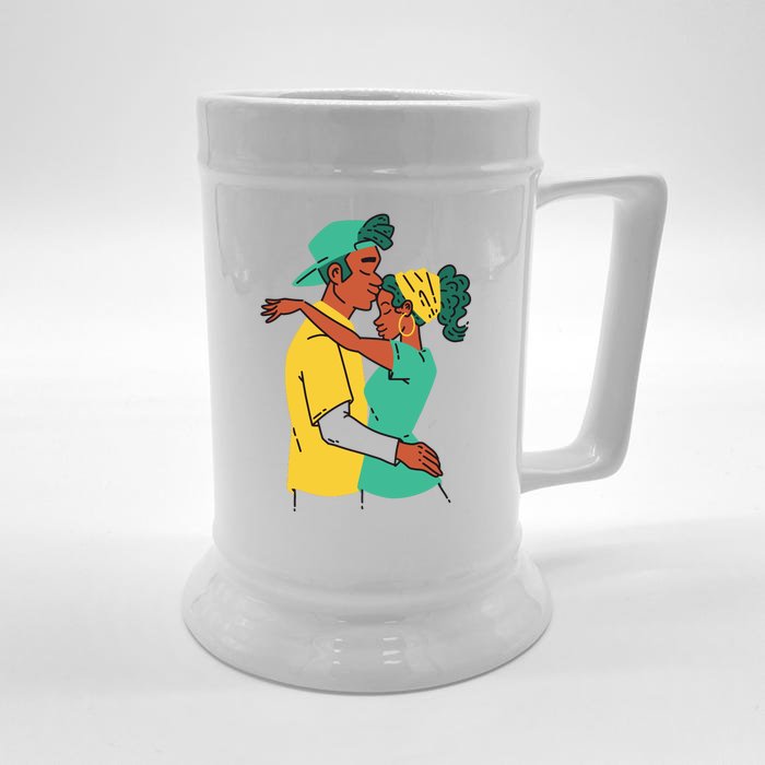 African American Couple Front & Back Beer Stein