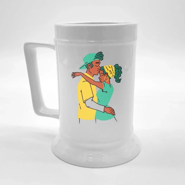 African American Couple Front & Back Beer Stein