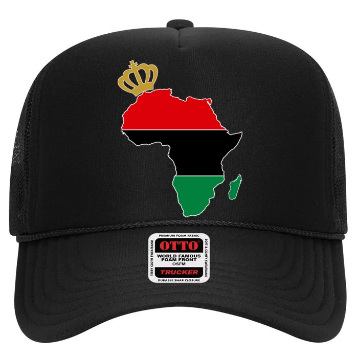 African American Pride Crown High Crown Mesh Trucker Hat