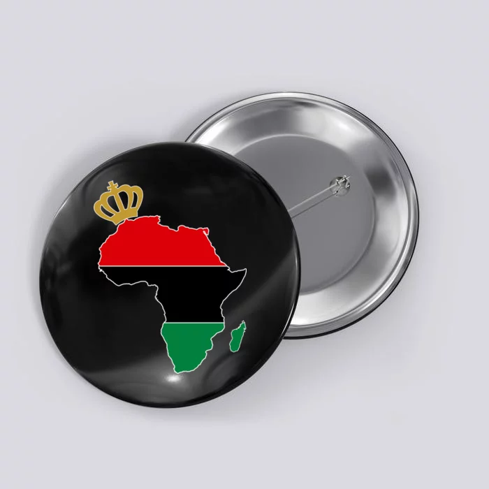 African American Pride Crown Button