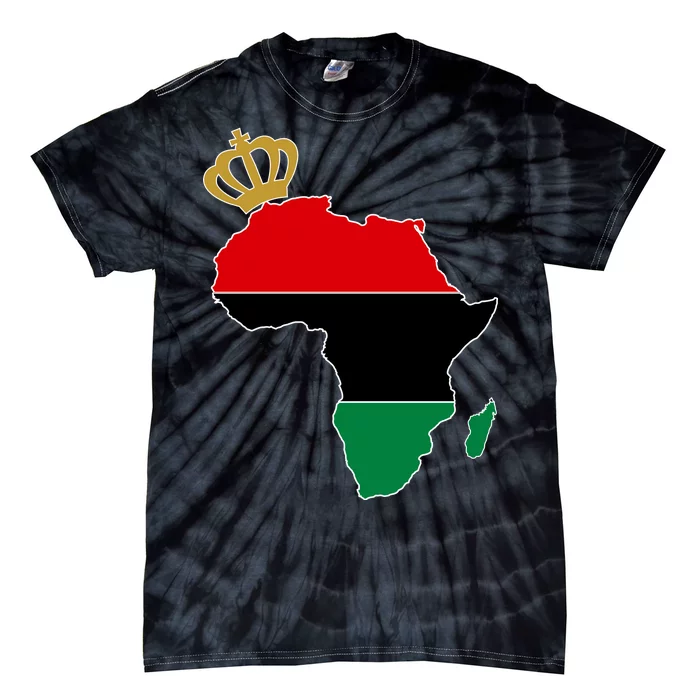 African American Pride Crown Tie-Dye T-Shirt