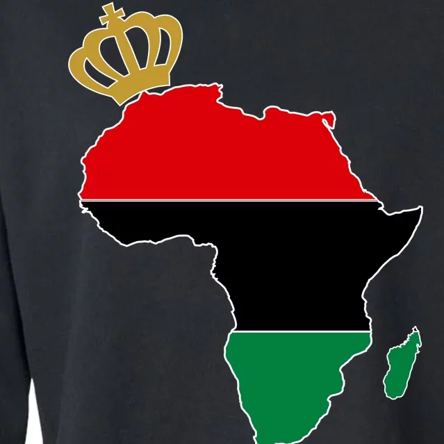 African American Pride Crown Cropped Pullover Crew