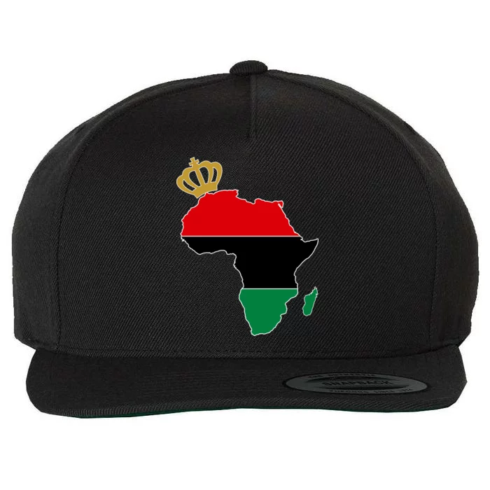 African American Pride Crown Wool Snapback Cap