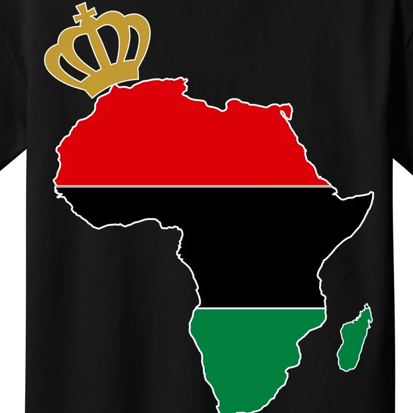 African American Pride Crown Kids T-Shirt