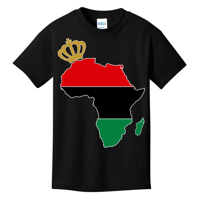 African American Pride Crown Kids T-Shirt