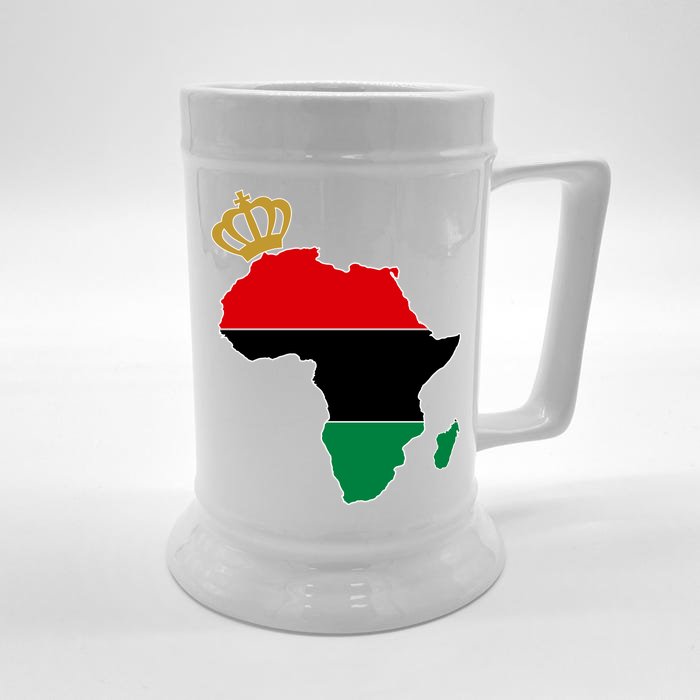 African American Pride Crown Front & Back Beer Stein