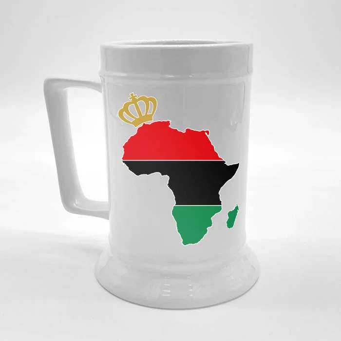 African American Pride Crown Front & Back Beer Stein