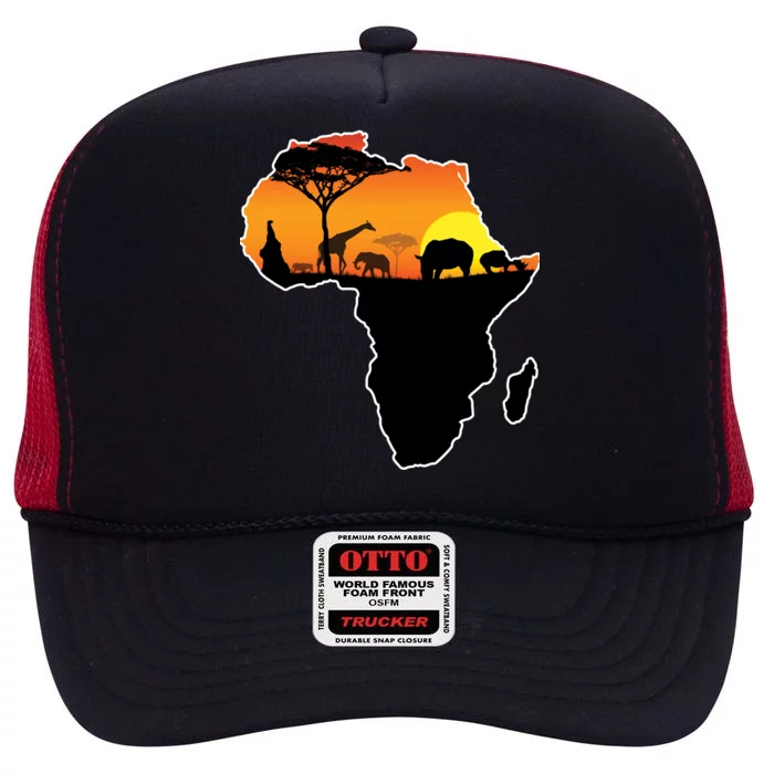 African Animals High Crown Mesh Trucker Hat