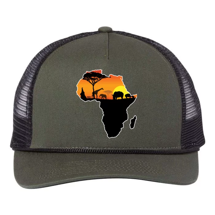 African Animals Retro Rope Trucker Hat Cap