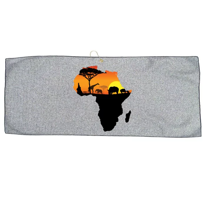 African Animals Large Microfiber Waffle Golf Towel