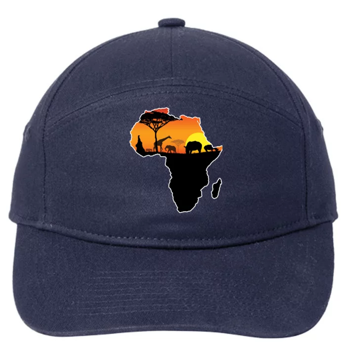 African Animals 7-Panel Snapback Hat