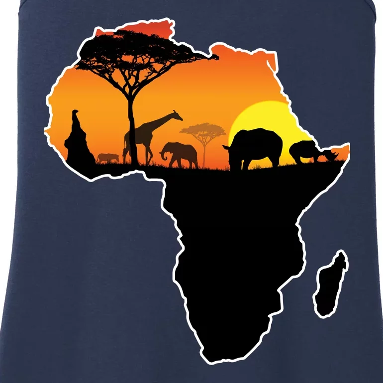 African Animals Ladies Essential Tank