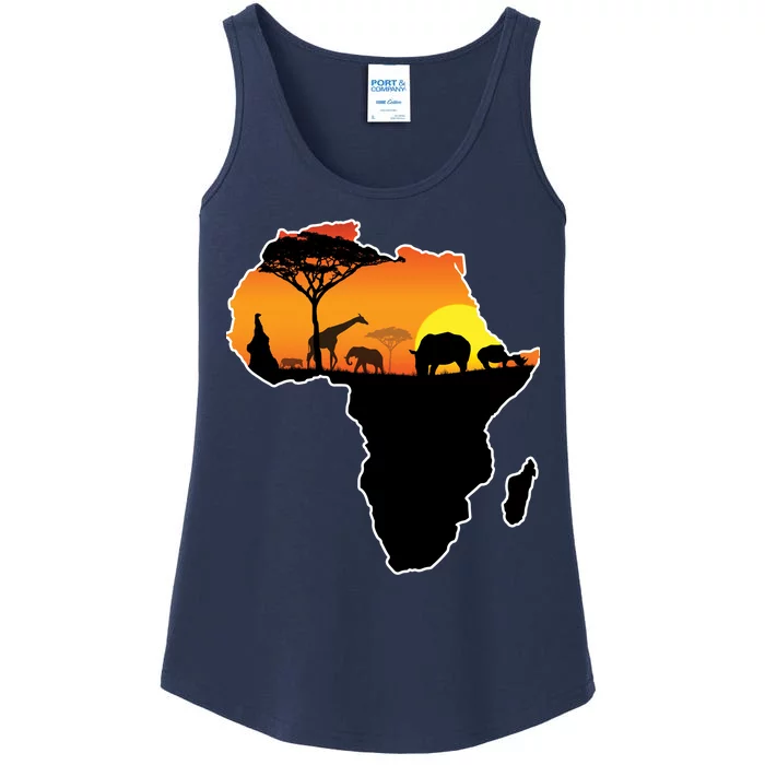 African Animals Ladies Essential Tank