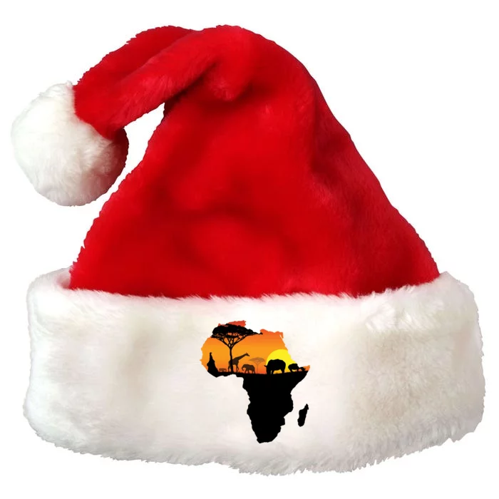 African Animals Premium Christmas Santa Hat