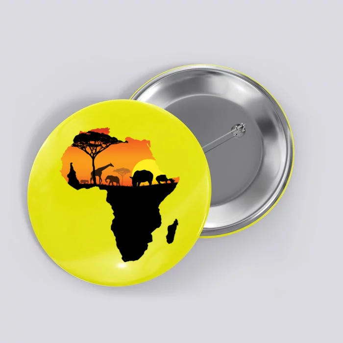 African Animals Button