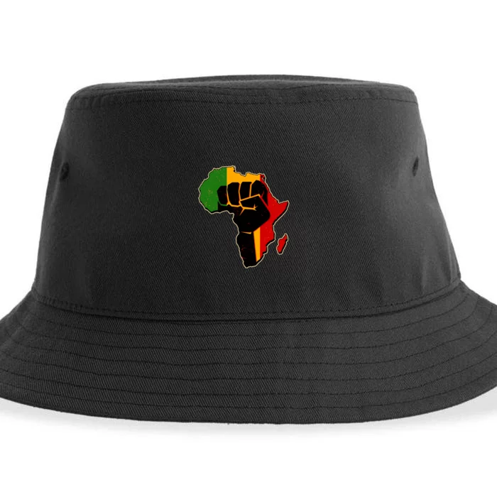 African Black Power Fist Sustainable Bucket Hat